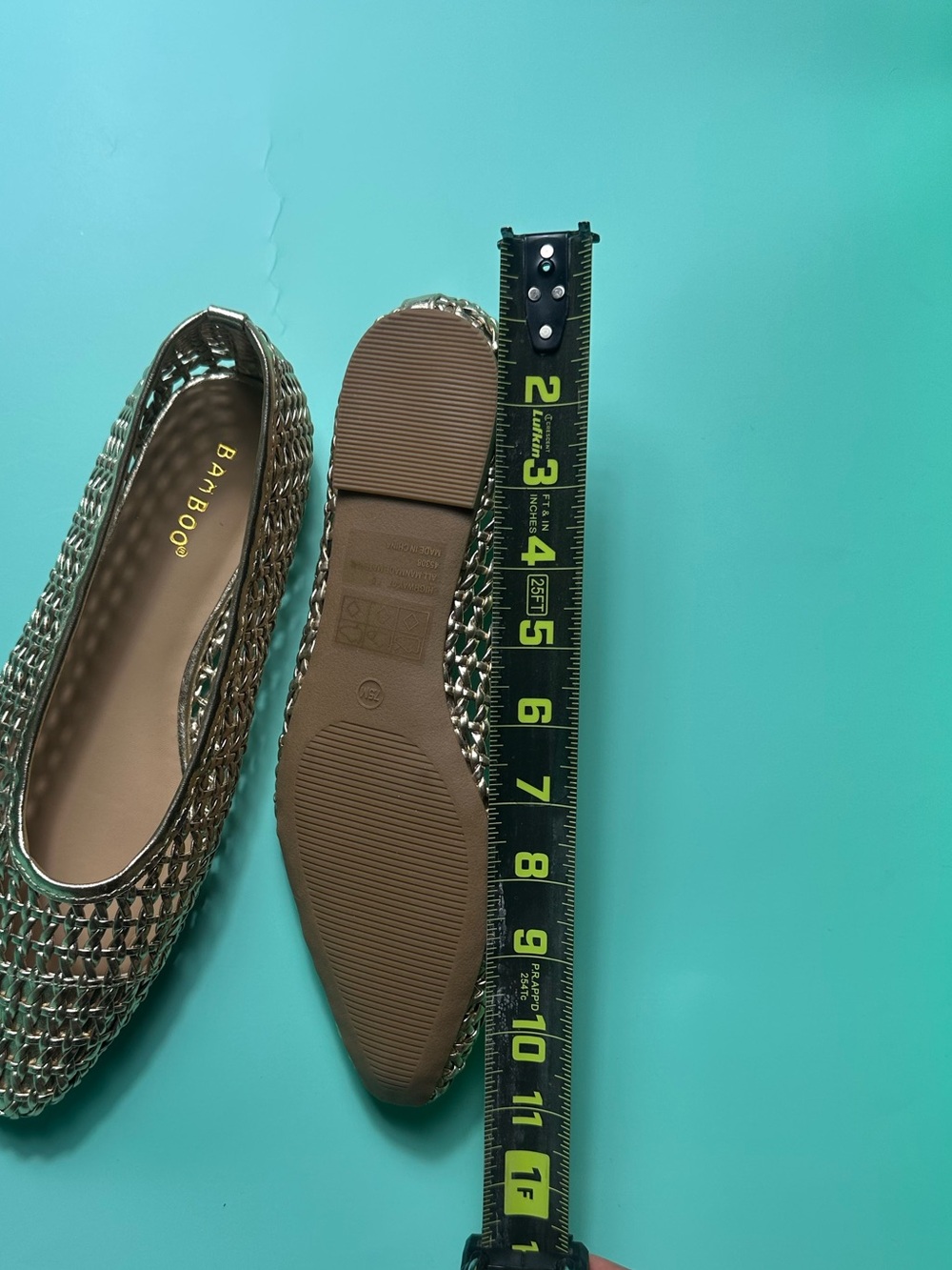 BAMBOO Metallic Woven Pointed Toe Flats - Silver - Picture 8 of 15